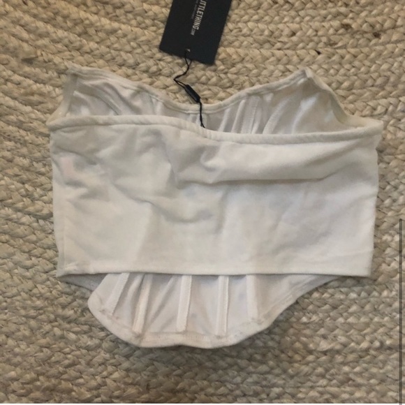 NWT PrettyLittleThings white hem corset - Picture 2 of 2
